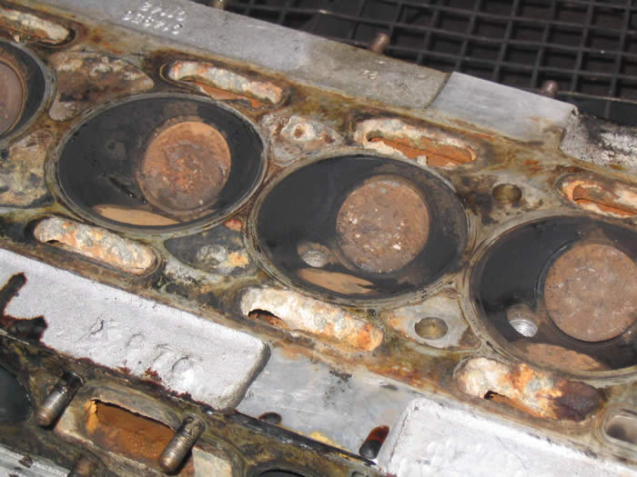 Excessive Corrosion on Jag cylinder head